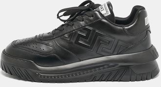 Versace Black Leather Odissea Sneakers