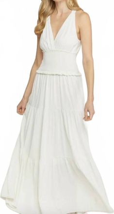 Entro Maxi Dress In Off White