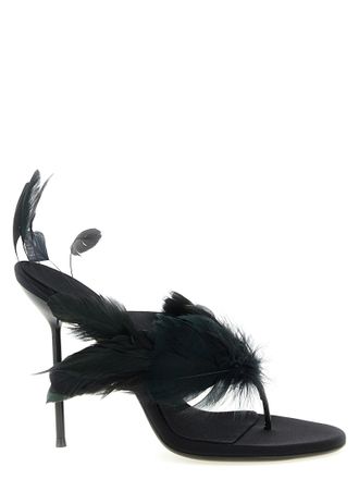 PARIS TEXAS Lidia Feather Thong-muiltjes