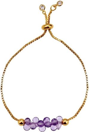 Liv Oliver 18K Plated 2.50 Ct. Tw. Amethyst Bracelet
