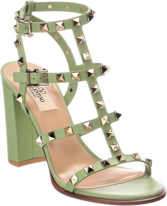 Valentino Rockstud Caged 90 Leather Sandal