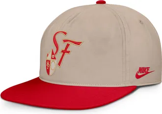 Nike San Francisco 49ers Rewind Pro Nike Mens NFL Adjustable Hat in Brown | NF570J2Q73V-SF5