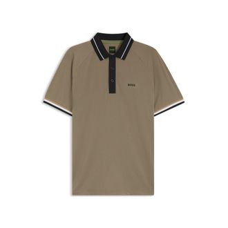 BOSS Active slim-fit polo shirt with branded details