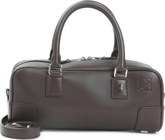 Loewe Donkerbruine Kalfshuid Cropped Tas - Dames - Handtassen - Bruin - ONE Size - Leer - Tassen