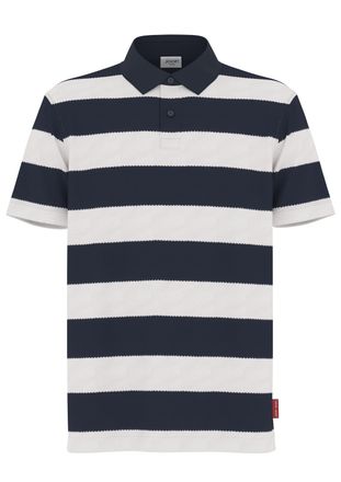 Joop Poloshirt JOOP JEANS Ingo, Herren, Gr. 3XL, blau (dunkelblau), Jersey, Obermaterial: 100% Baumwolle, gemustert, gestreift, mehrfarbig, klassisch norma