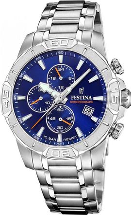 Festina F20704-2 Mens Timeless Chronograph Watch - Silver - One Size