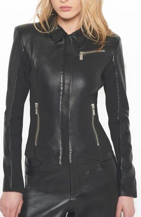 AS by DF Mrs. Smith Leather Jacket in Black at Nordstrom, Size 3X-Large