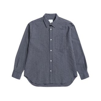 Norse Projects Espevik Oversized Check Shirt - Heren - Casual Overhemden - Blauw - M - Katoen - Overhemden