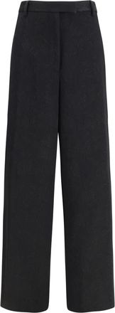 Dries Van Noten Pantaloni a gamba larga in jacquard - - Trousers - Donna - Nero - M