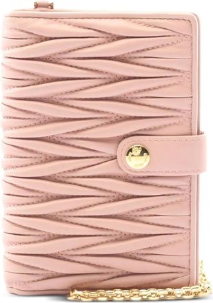 Miu Miu Portafoglio in pelle matelass&eacute; anni 2010 - Rosa