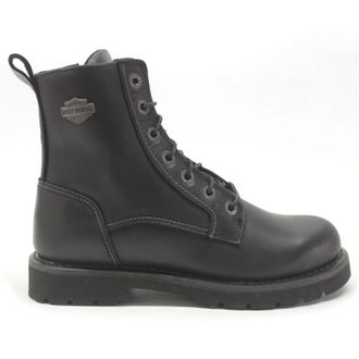 Harley-Davidson Harley Davidson Hannon 6.5 Inch Leather Mens Ankle Boots - UK 9 - US 10 Men - EU 43 - Black - Size:UK 9