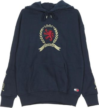 Tommy Hilfiger Crest Hoodie - Dames - Hoodies - Blauw - S - Katoen - Hoodies & sweatvesten