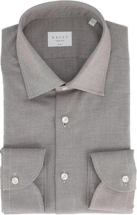 Xacus Travel Shirt - Heren - Zakelijke Overhemden - Grijs - 3XL - Katoen - Overhemden