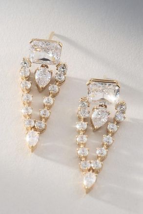 Nadri Stunner Swag Crystal Drop Earrings