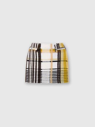 Missoni Mini Skirt With Pockets And Check Pattern in Yellow & Black at Nordstrom, Size 40 It