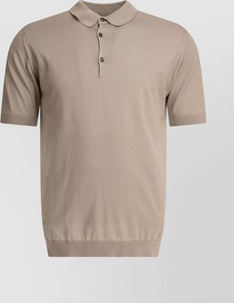 John Smedley polo collared shirt ribbed cuffs
