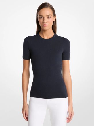 Michael Kors Cashmere Short-Sleeve Sweater
