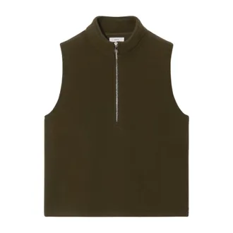 Rier Sleeveless Knitwear, male, Brown, Size: L Fleece Gilet City