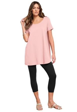 Roaman's Plus Size Cotton Ultimate Scoopneck Swing Tunic in Soft Blush at Nordstrom, Size 28