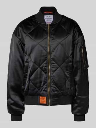 Original Bombers Bomberjacke mit Label-Patch in Black, Größe XXL