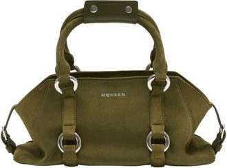 Alexander McQueen Farringdon Top Handle Bag Green