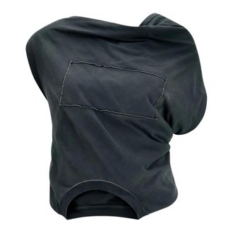Maison Margiela Asymmetrische Top van Jersey met Draping - Dames - Blouses & Shirts - Zwart - Maat: L Jersey