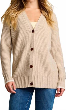 Lisa Todd Shake It Up Wool Blend Cardigan In Oatmeal
