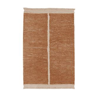 Lorena Canals Alfombra lavable de algod&oacute;n reversible duetto toffee 170x240 cm