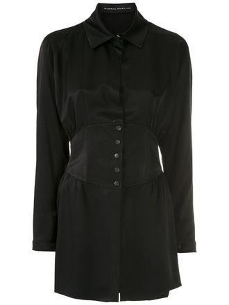 Gloria Coelho fitted waist shirt - Black