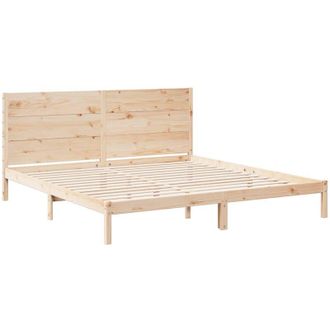 vidaXL Cama Extralarga Sin Colch&oacute;n Madera Maciza 200x220 Cm Vidaxl