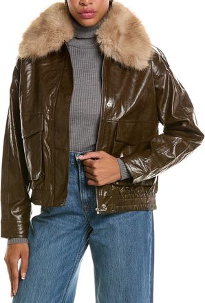 Stella + Lorenzo Faux Leather Jacket