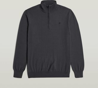 G-Star Half Zip Gebreide Trui - Grijs - Heren