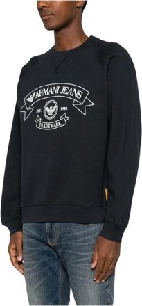 Emporio Armani Capsule Crewneck Sweatshirt - Heren - Sweatshirts - Blauw - M - Katoen - Hoodies & sweatvesten