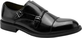 Kenneth Cole Reaction Leland Cap Toe Two Buckle Monk Shoe in Black at Nordstrom, Size 11.5
