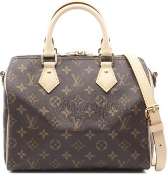 Louis Vuitton Borsa tote 25 Speedy Bandouli&egrave;re Monogram anni 2010 - Marrone