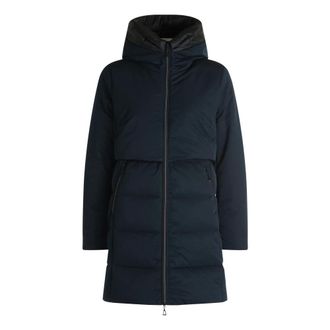 AMBER & JUNE Jassen, Dames, Zwart, M, Leer, Gewatteerde Winterjas Trendy Stijl