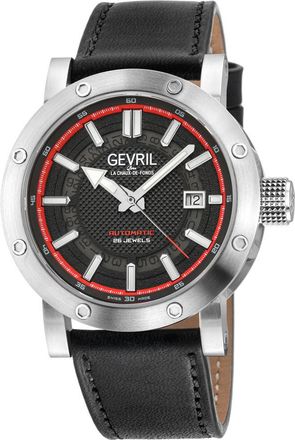 Gevril Group Flat Iron Automatic Black Dial Mens Watch 43702