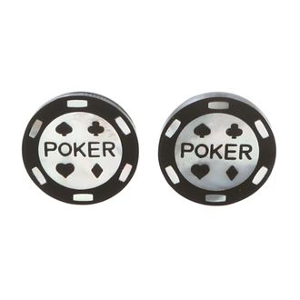 Paul Smith Poker Chip Cufflinks - male - Paul Smith - Earrings - Black - ONE SIZE - Accessories