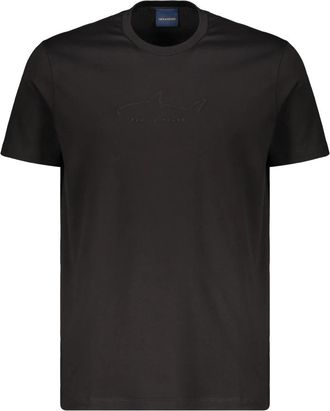 Paul & Shark T-shirt met ronde hals en logo - Heren - T-shirts - Zwart - S - Katoen - Tops