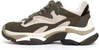 Ash Chunky Sneakers With Military Green