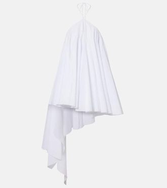 Jacquemus Triangle asymmetric cotton-blend minidress