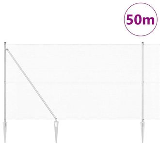 Berkfield Home Durable Welded Wire Fence with 13 Spike Posts 1.5x50 m Galvanised in Silver