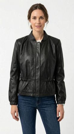 Mauritius Lederjacke MAURITIUS MWEliz, Damen, Gr. 4XL (48), schwarz, Obermaterial: 100% Schafsleder. Futter: 100% Baumwolle. &Auml;rmelfutter: 100% Polyester, unifar