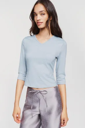 Anthropologie Lioness Bloom 90s V Neck Long Sleeve Top