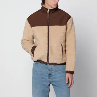 Ami Giacca beige in misto poliestere e lana