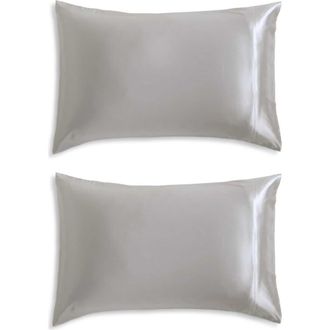 Calvin Klein Set of 2 Mulberry Silk Pillowcases in Light Grey at Nordstrom
