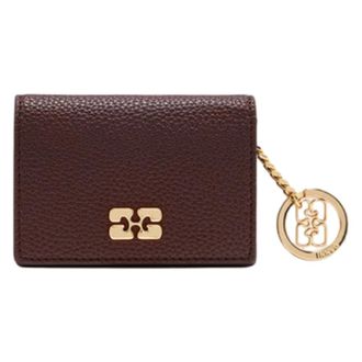 Ganni Wallets & Cardholders - Dames - Portefeuilles - Bruin - ONE Size - Katoen - Accessoires