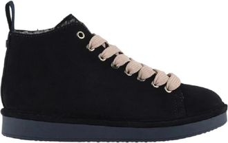 Panchic Blauwe Sneakers met Fuchsia Veters - Dames - Sneakers - Blauw - 36 EU - Leer - Schoenen
