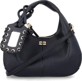 Ganni Black Mini Hobo Bag
