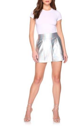 Susana Monaco Pleat Front Iridescent Faux Leather Shorts at Nordstrom Rack, Size X-Small